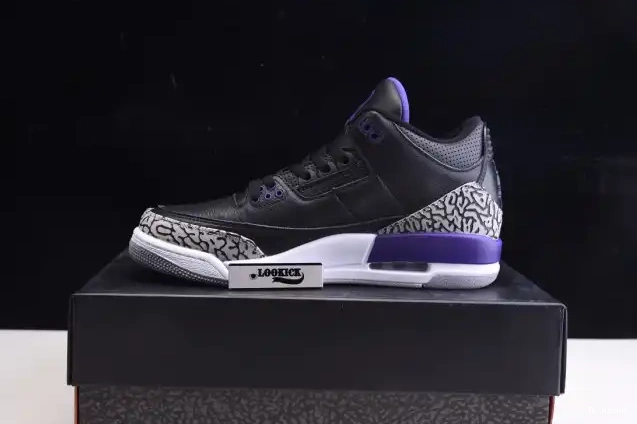 Reps TBK CT8532-050 Court Jordan Retro 3 Purple Air Black 0404